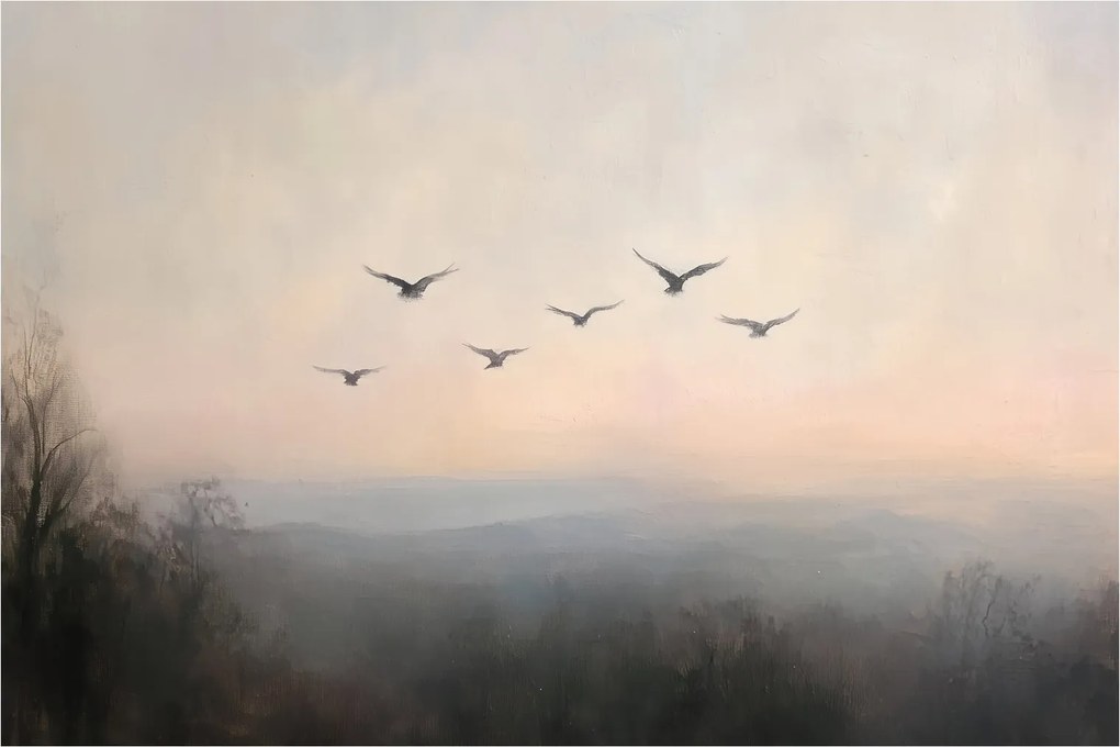 Kép - Madárcsapat (90x60 cm)