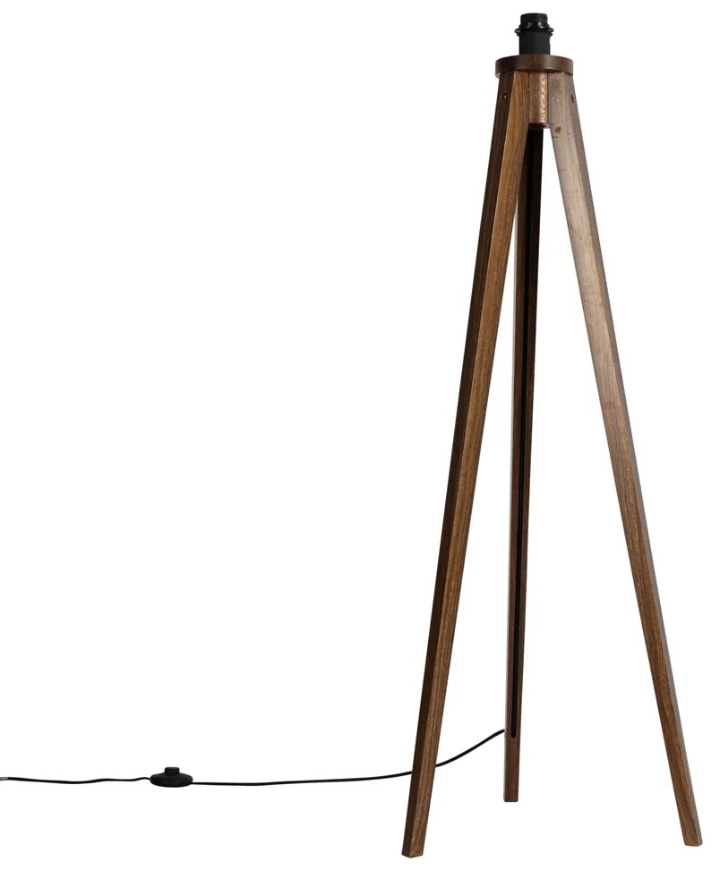 Rusztikus állólámpa állvány dióból - Tripod Classic