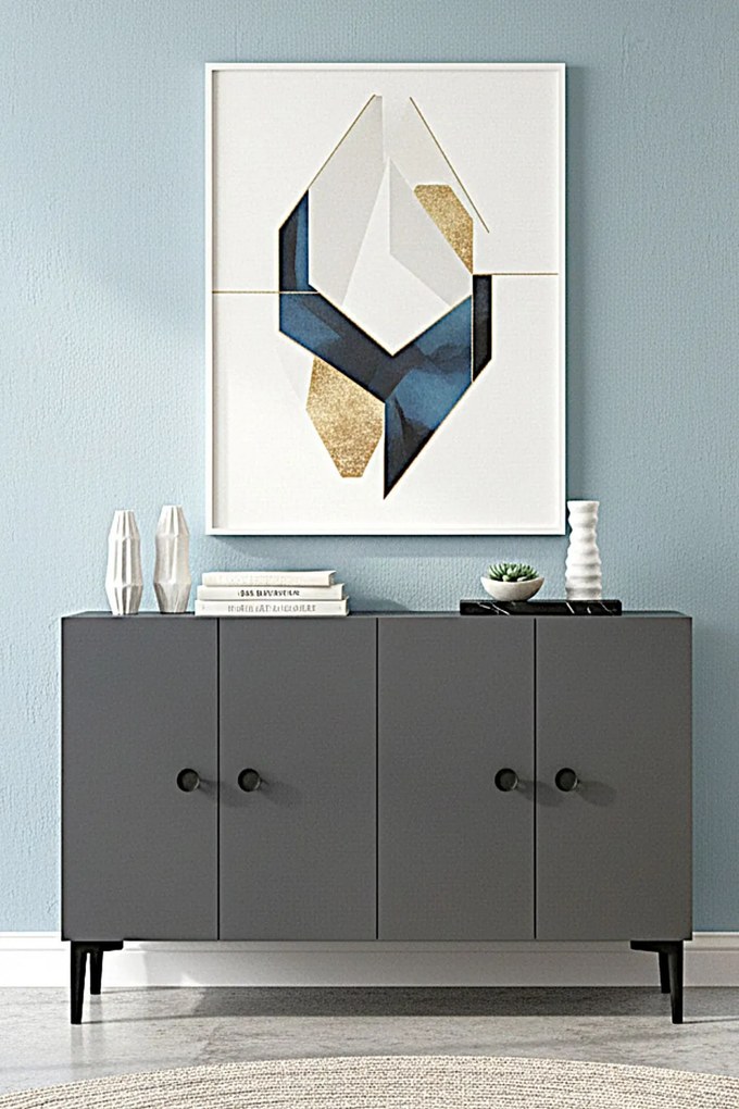 Pella komód, antracit, 120 cm