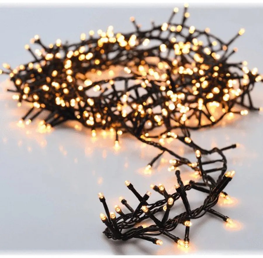 240 LED-es Karácsonyi kültéri-beltéri dekor fényfüzér, hálózati, extra meleg fehér, 18 m, IP44