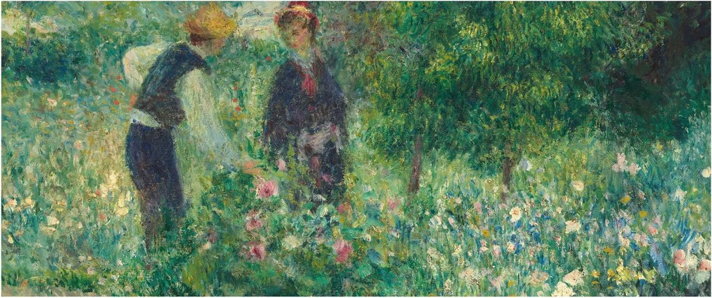 Kép - Auguste Renoir, Picking Flowers, reprodukciók (120x50 cm)