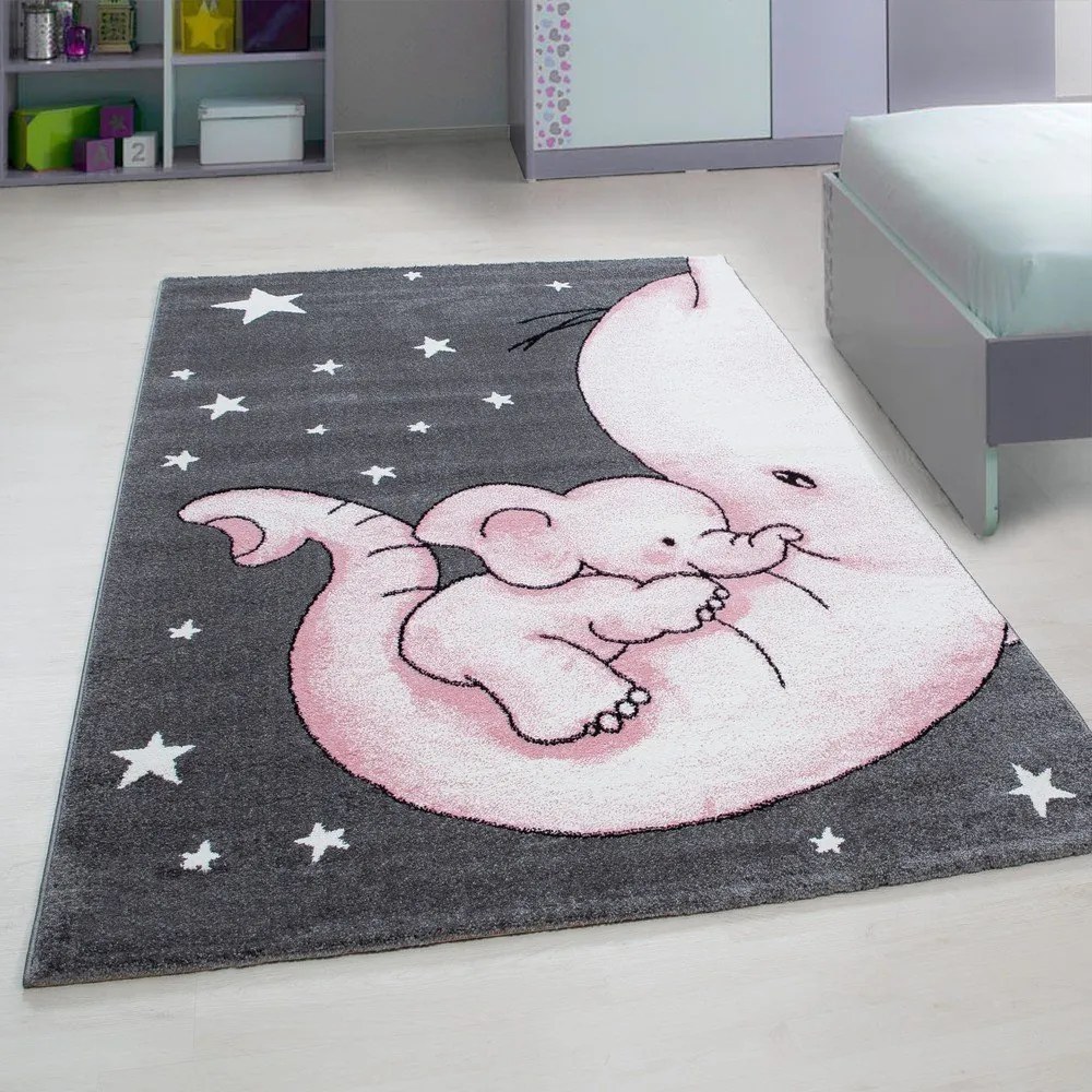 Rózsaszín-szürke gyerek szőnyeg 80x150 cm Kids – Ayyildiz Carpets