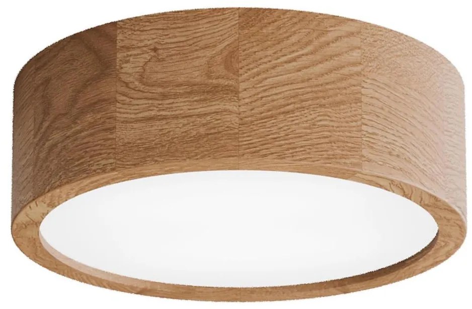 Fürdőszobai mennyezeti lámpatest érzékelővel CLEO 2xE27/24W/230V átm. 27,5 cm IP54 tölgy