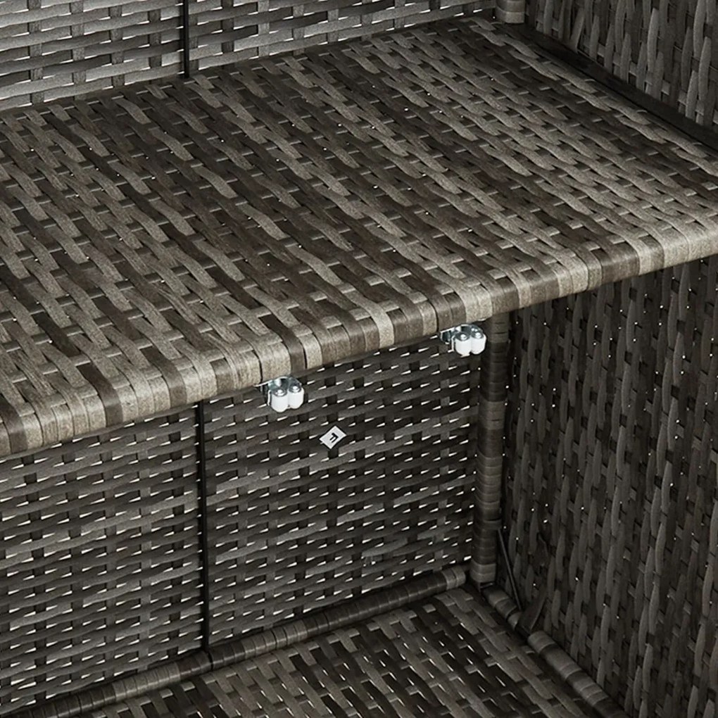 Tárolószekrény Szürke 100x36x102 cm Rattan