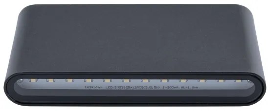 LED Kültéri fali lámpa FLOW 2xLED/6W/230V IP54 fekete