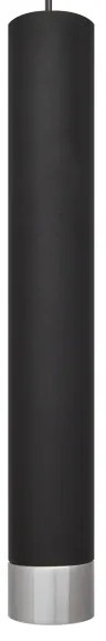 LED csillár TUBA 3xGU10/4,8W/230V fekete/fényes króm, kábelre szerelhető