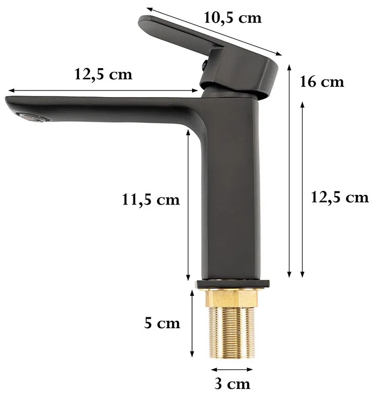 Sofia mosdó csaptelep fekete
