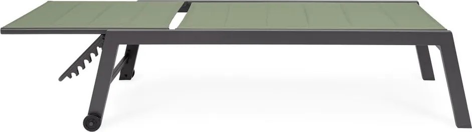 Zöld fém kerti napozóágy Hilde – Bizzotto