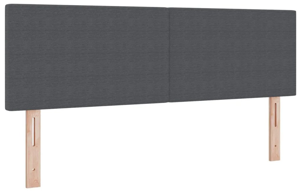LED Fejtámla Egyszerű Design Sötétszürke 80 cm Corduroy Szövet