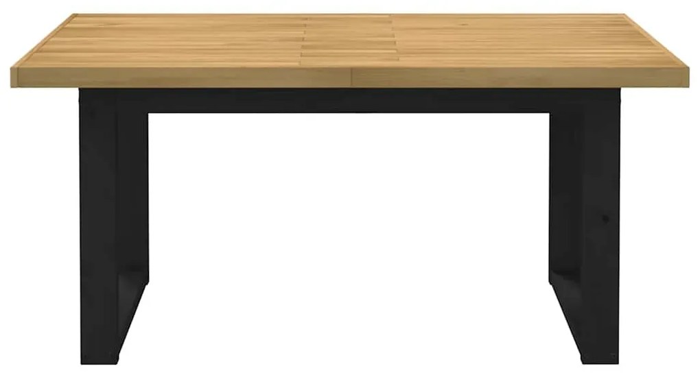 Étkezőasztal NOAIN U alakú lábak 160x90x75 cm tömör fa fenyőfa
