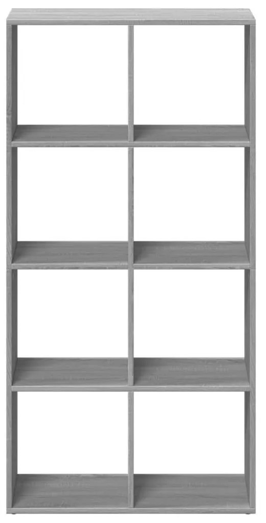szürke sonoma szerelt fa elválasztó könyvespolc 69,5x29x137,5cm
