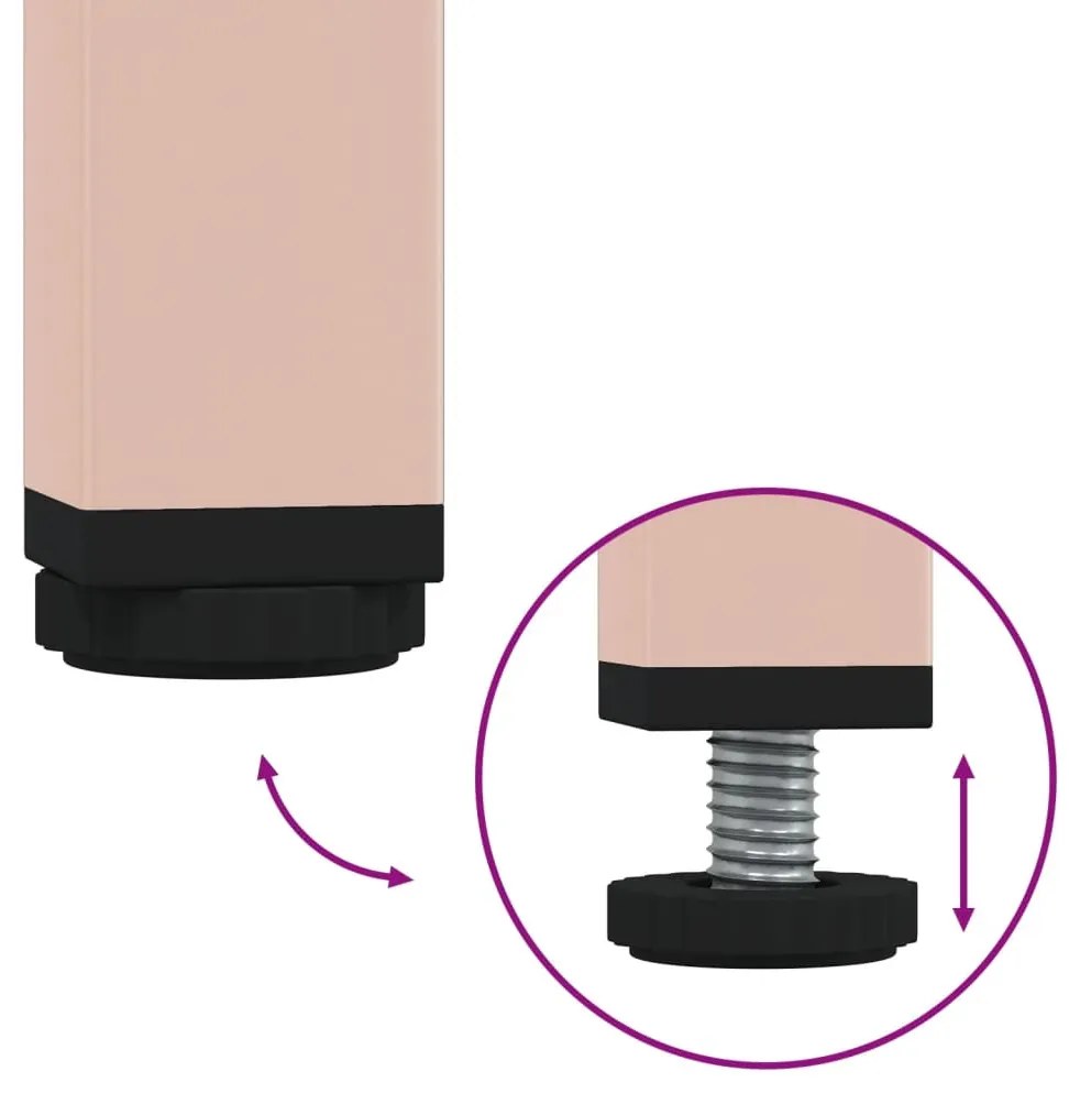 vidaXL rózsaszín acél magasszekrény 68 x 39 x 113 cm