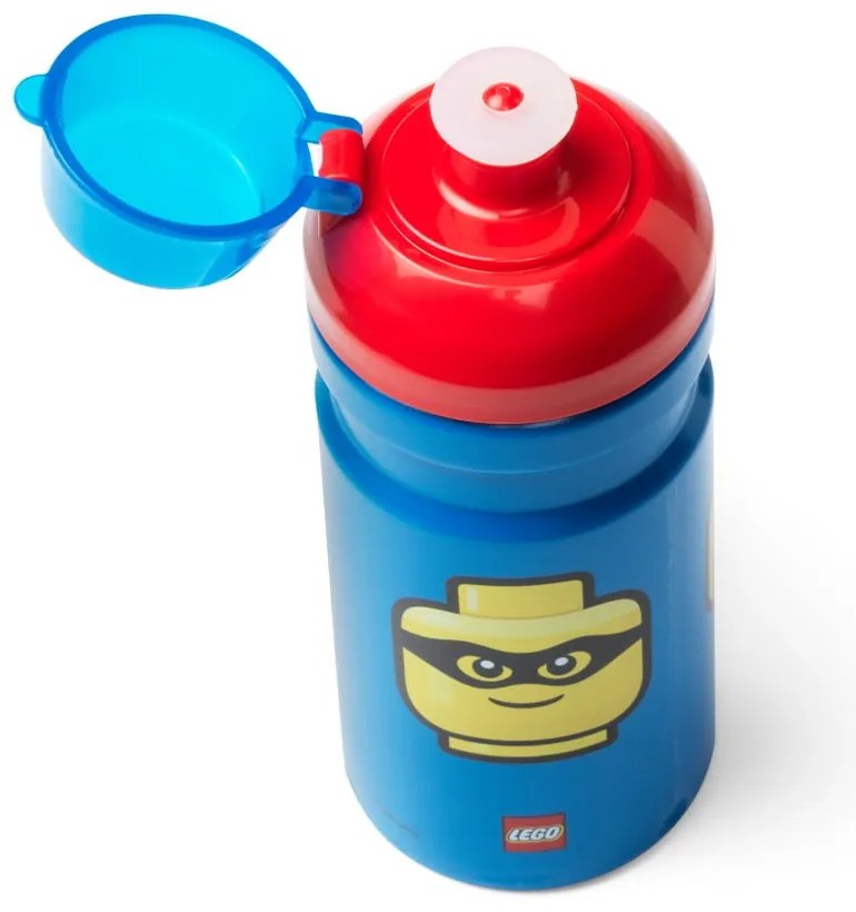 Iconic kék kulacs piros kupakkal, 390 ml - LEGO®