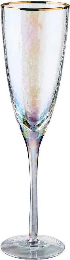 SMERALDA pezsgős pohár arany szegéllyel 250 ml