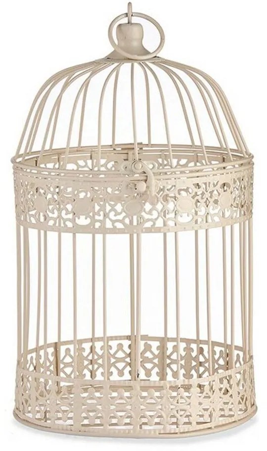 Vintage kalitka krém fém kör alakú 19 x 35,5 cm