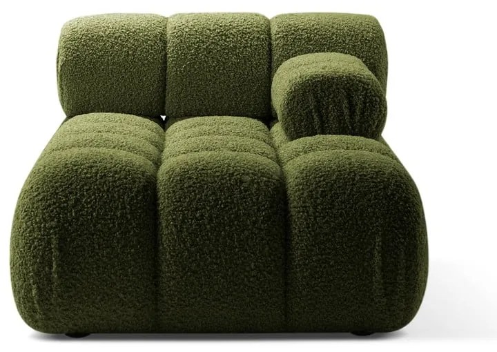 Zöld buklé kanapé modul (jobb oldali) Bellis – Micadoni Home