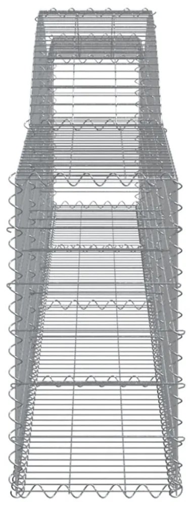 8 db íves horganyzott vas gabion kosár 400x30x60/80 cm