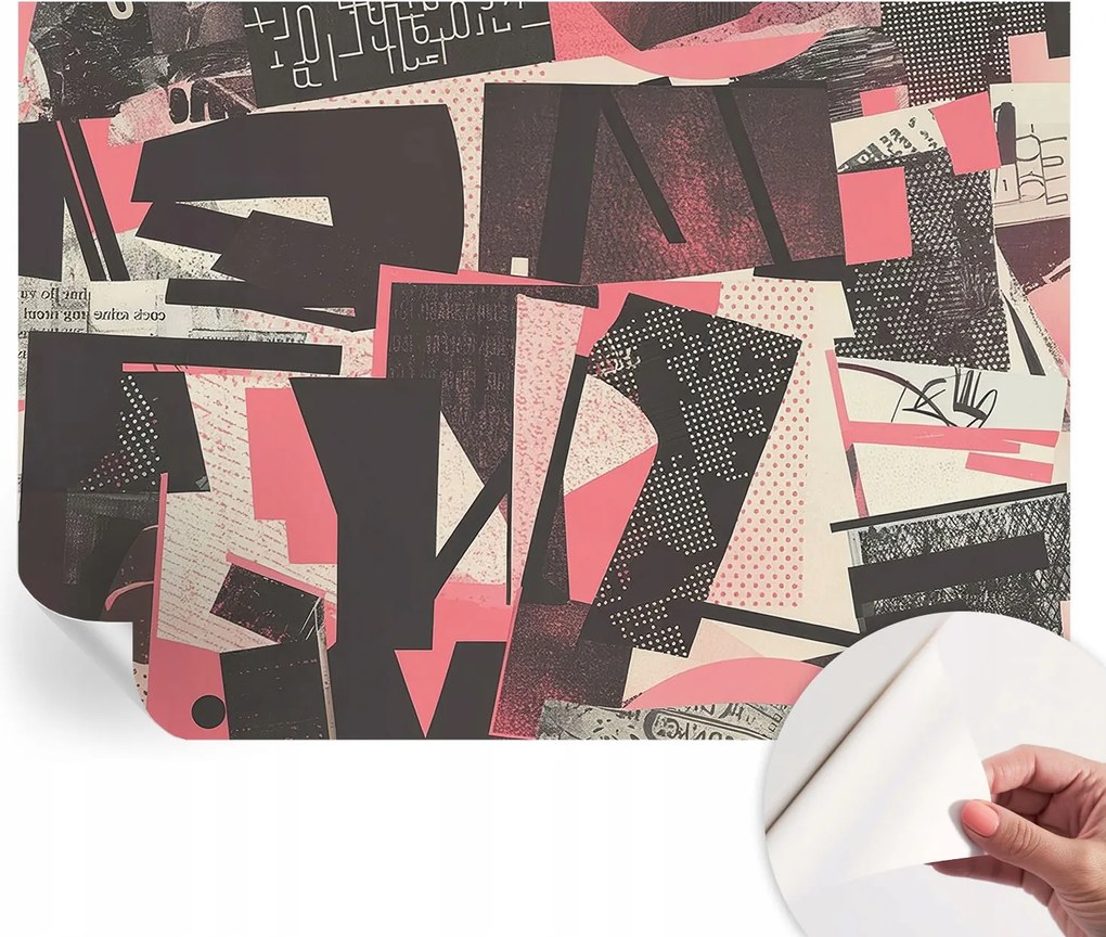 Dekoratív öntapadós fotótapéta irodába Geometrikus kollázs 208x146 cm