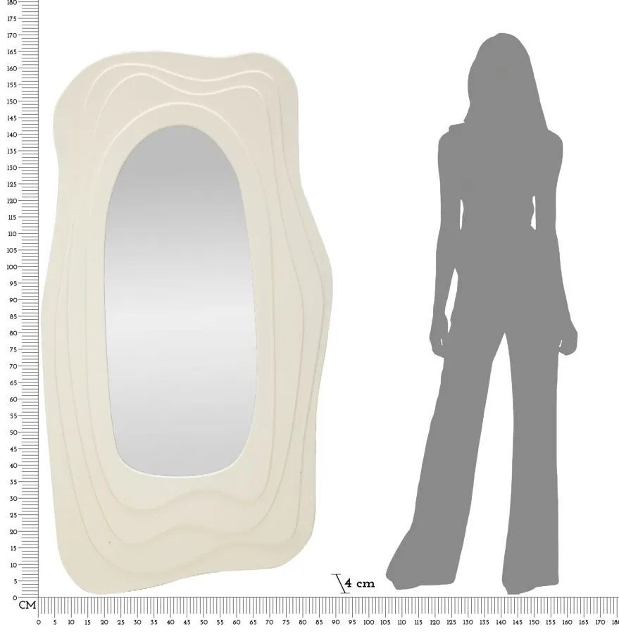 Fali tükör dafne fehér 90x4x165cm