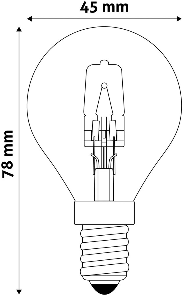 Avide Halogén Classic Mini 18W E14 2000h