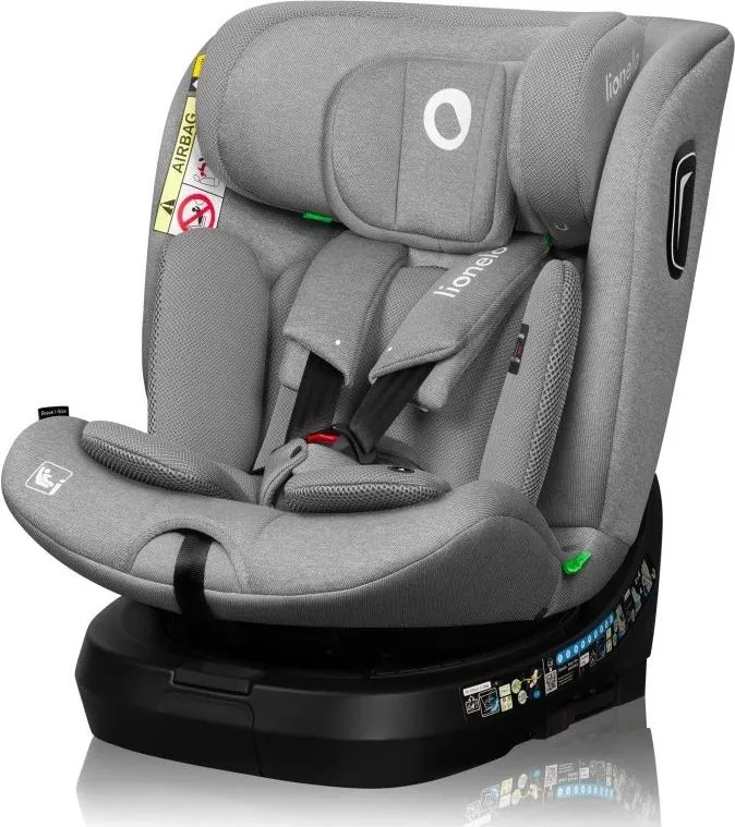 Lionelo - BRAVE i-Size forgatható autósülés alappal, 40–150 cm, Grey Stone