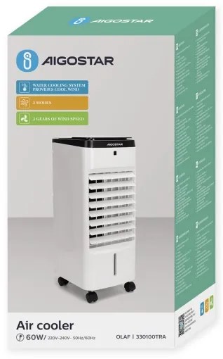 Aigostar légkondicionáló 60W/230V fehér/fekete + távirányító