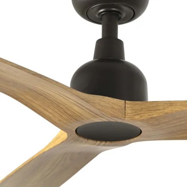 FARO 34360WT - Mennyezeti ventilátor OUTWOOD L barna/fekete, átmérő 150 cm, WT IP44 + távirányító