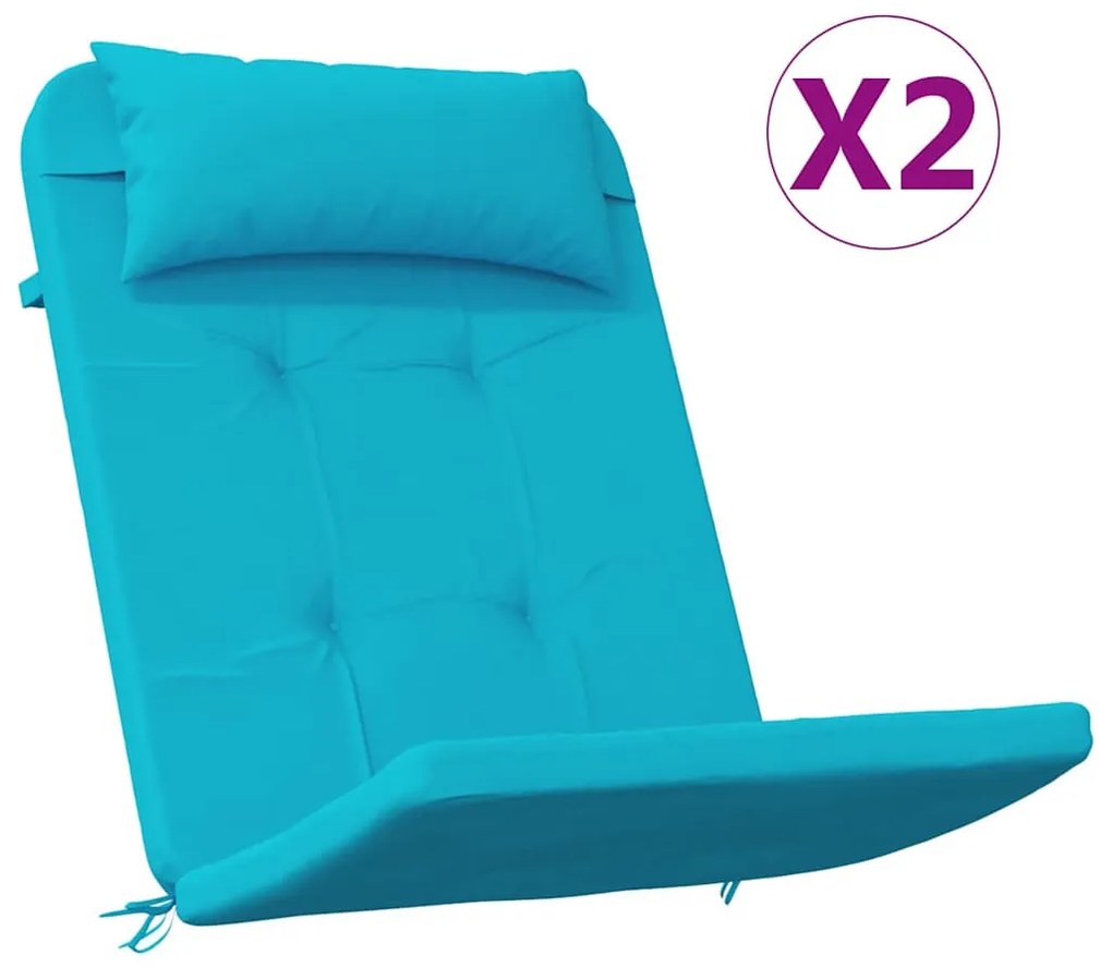 Székpárna párnával 2 pcs Türkiz 58 x 77 x 4.5 cm Oxford szövet