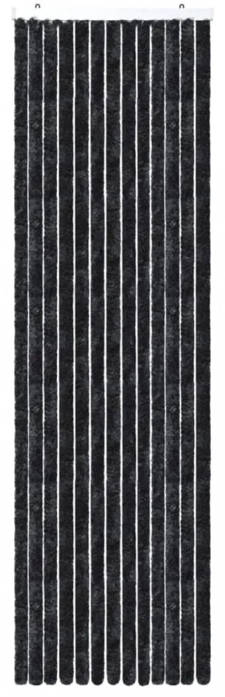 antracitszürke zsenília rovarfüggöny 56 x 185 cm