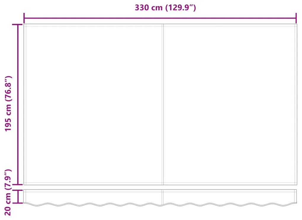 Napellenző Csereanyag 3.5x2 m-es kerethez Antracit