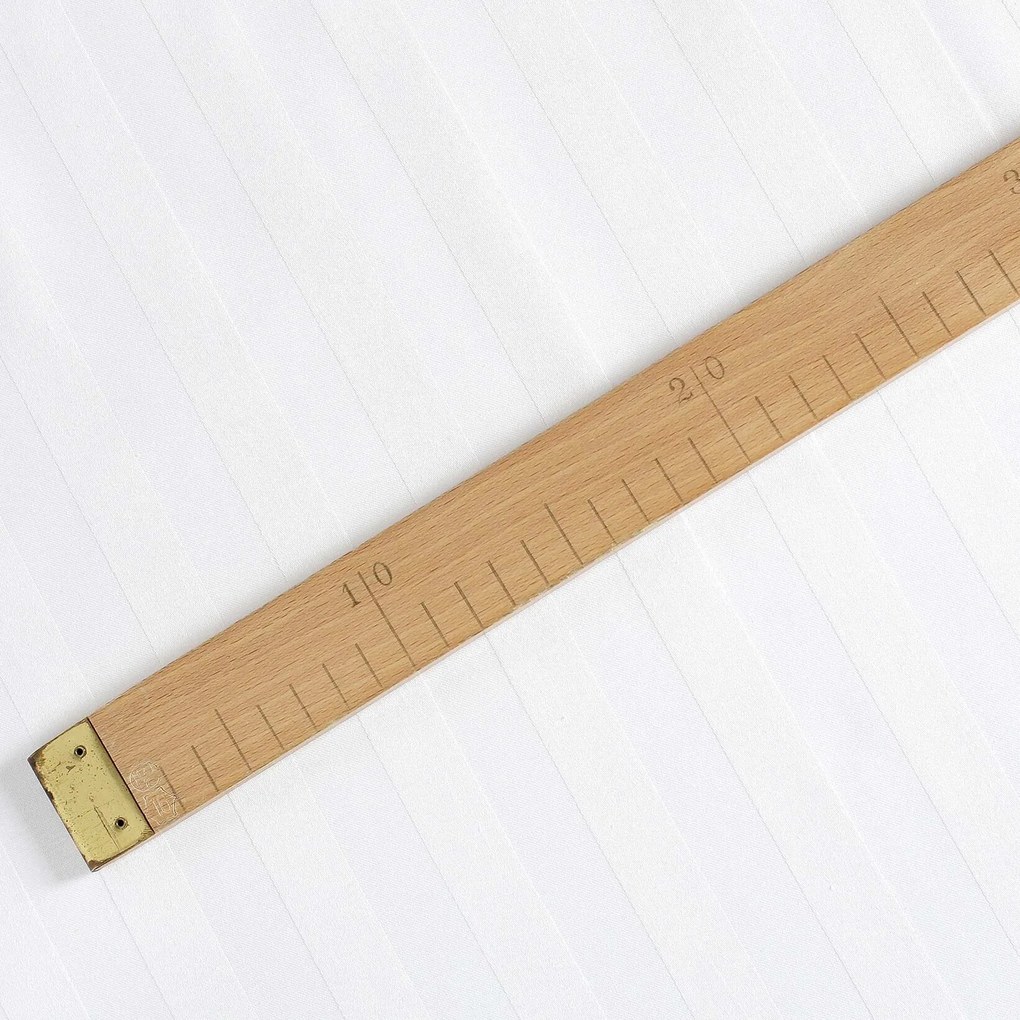 Goldea fehér damaszt atlas gradl - fehér szatén csíkos 145 cm