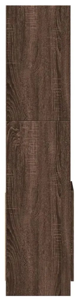 barna tölgy színű szerelt fa magasszekrény 92 x 33 x 140 cm
