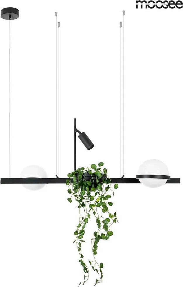 KING HOME MSE010100156 PLANT Többágú Függesztett Lámpa Fekete LED IP20