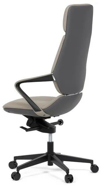 Szürke Ekobőr Irodai Főnöki Szék, Hinta Mechanikával. GREY – KA-T8426