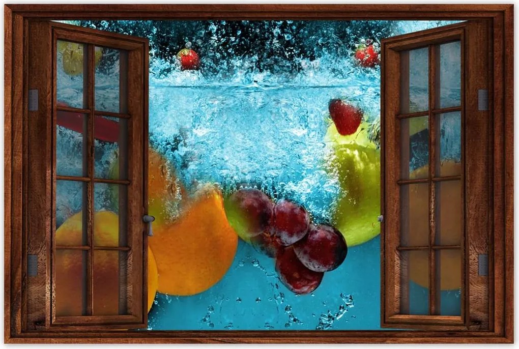 Poszterek 60x40 Gyümölcsök a vízbe esve