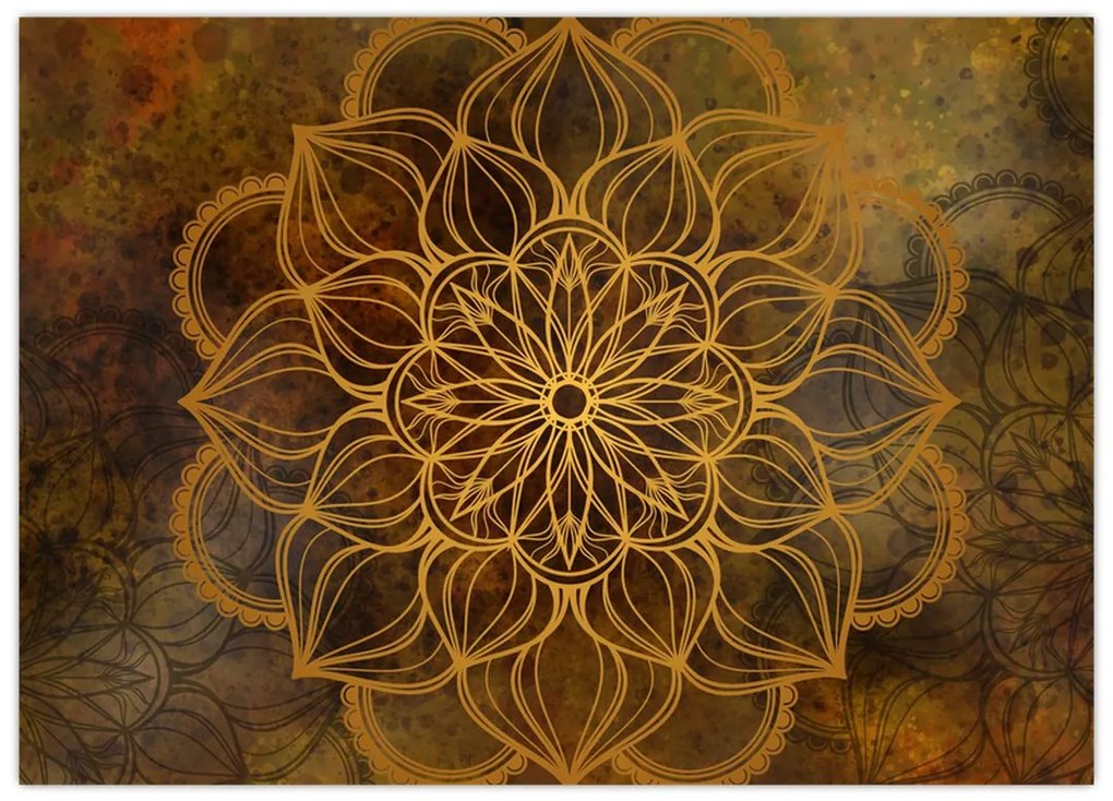 Kép - Az öröm mandala (üvegen) (70x50 cm)