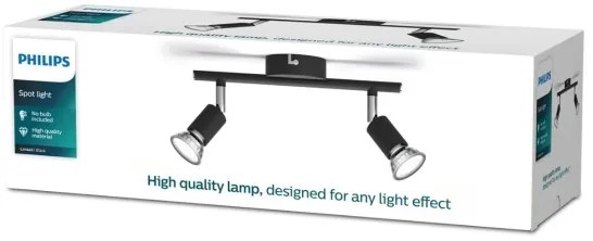 Philips - Spotlámpa LIMBALI 2xGU10/50W/230V fekete