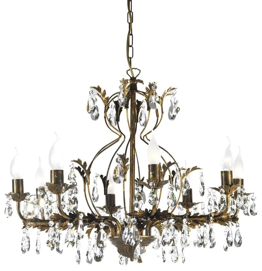 ONLI - Csillár láncon TERESA 8xE14/6W/230V bronz