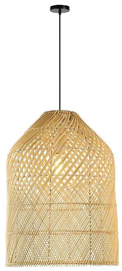 Immax 08259L - Csillár zsinóron PELO 1xE27/40W/230V átm. 35 cm rattan