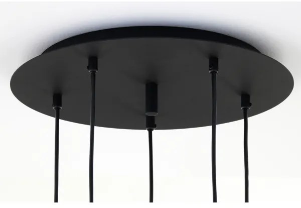 Jupiter 2017 - Csillár zsinóron ALAS 5xGU10/10W/230V arany/fekete