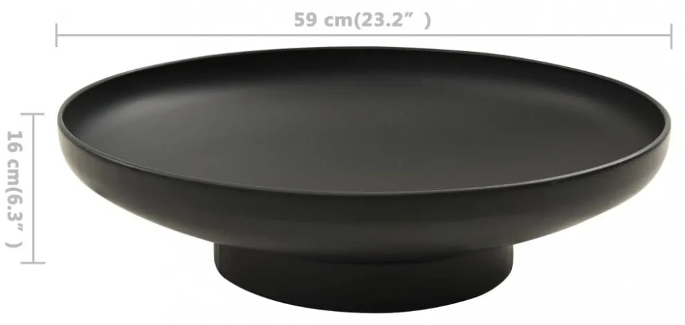 acél tűztál 57 cm