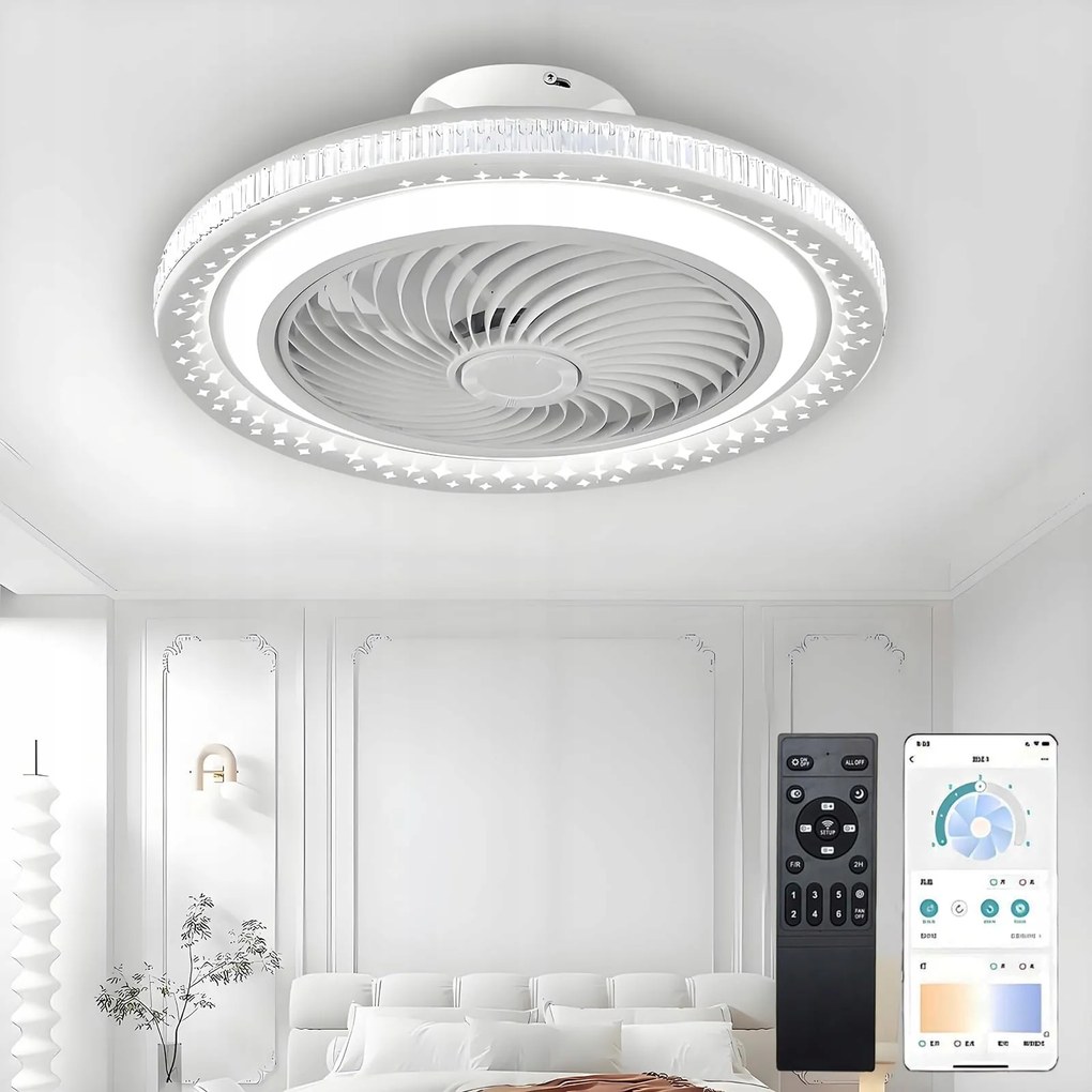 Mennyezeti Ventilátor 10x8cm Led Különböző Színek Ajándék 3 Üzemmód Alkalmazás