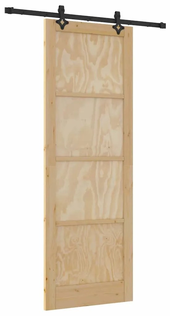 Csúszó Ajtó Készlet ORKDAL Természetes és fekete 83 x 232 cm