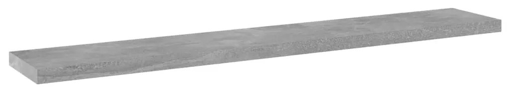 4 db betonszürke szerelt fa könyvespolc 60 x 10 x 1,5 cm