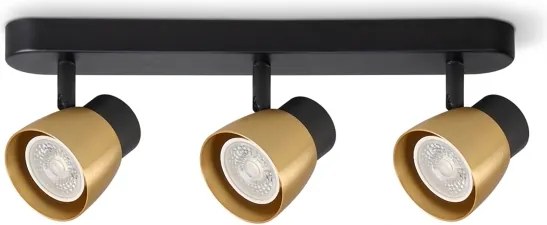 Brilagi - LED RGBW dimmelhető spotlámpa NUGGET 3xGU10/4,8W/230V fekete/arany