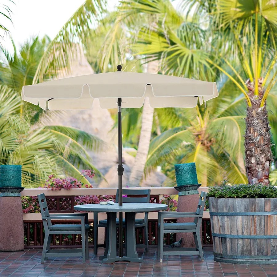 napernyő 200 x 125 cm, UV-védelem UPF 50+ -ig, kerti esernyő, összecsukható