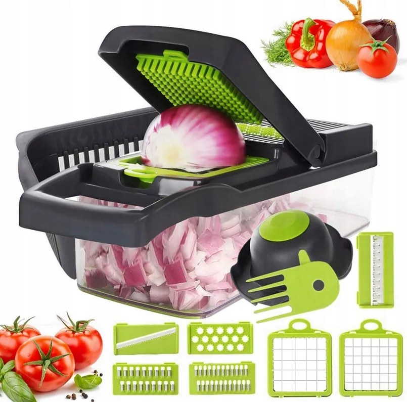 Zöldség-gyümölcs szeletelő 13az1ben többfunkciós aprító
