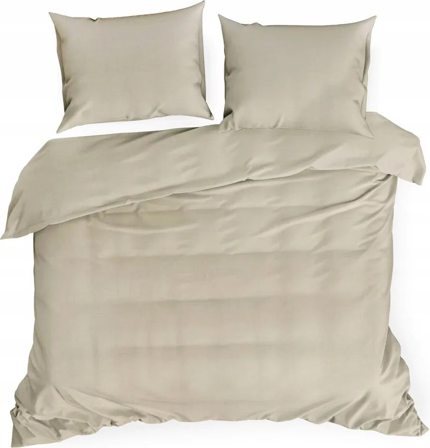 Ágyneműhuzat 220X200 krémszínű lenvászonból, pamut hozzáadásával