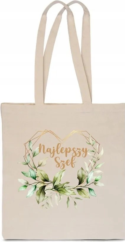 Öko Táska Pamut ekrü Legjobb Főnök a dolgozószobába ajándék TT_643_e