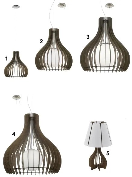 Eglo 96219 - Csillár TINDORI 1xE27/60W/230V